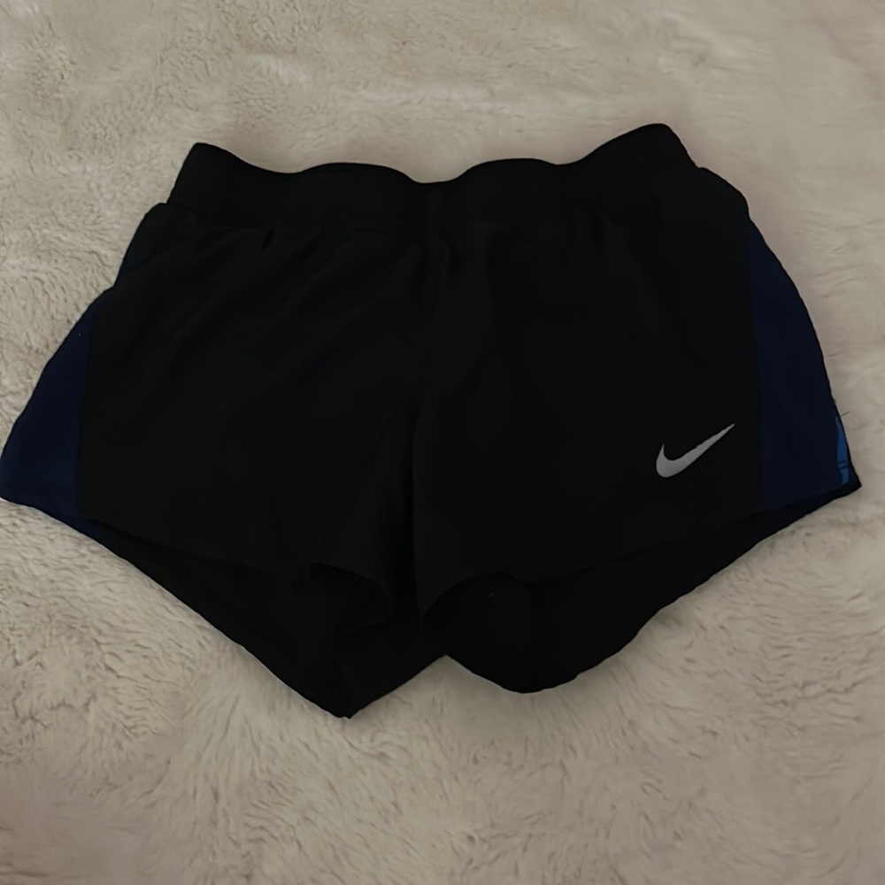 Selling black with blue side stripe shorts!